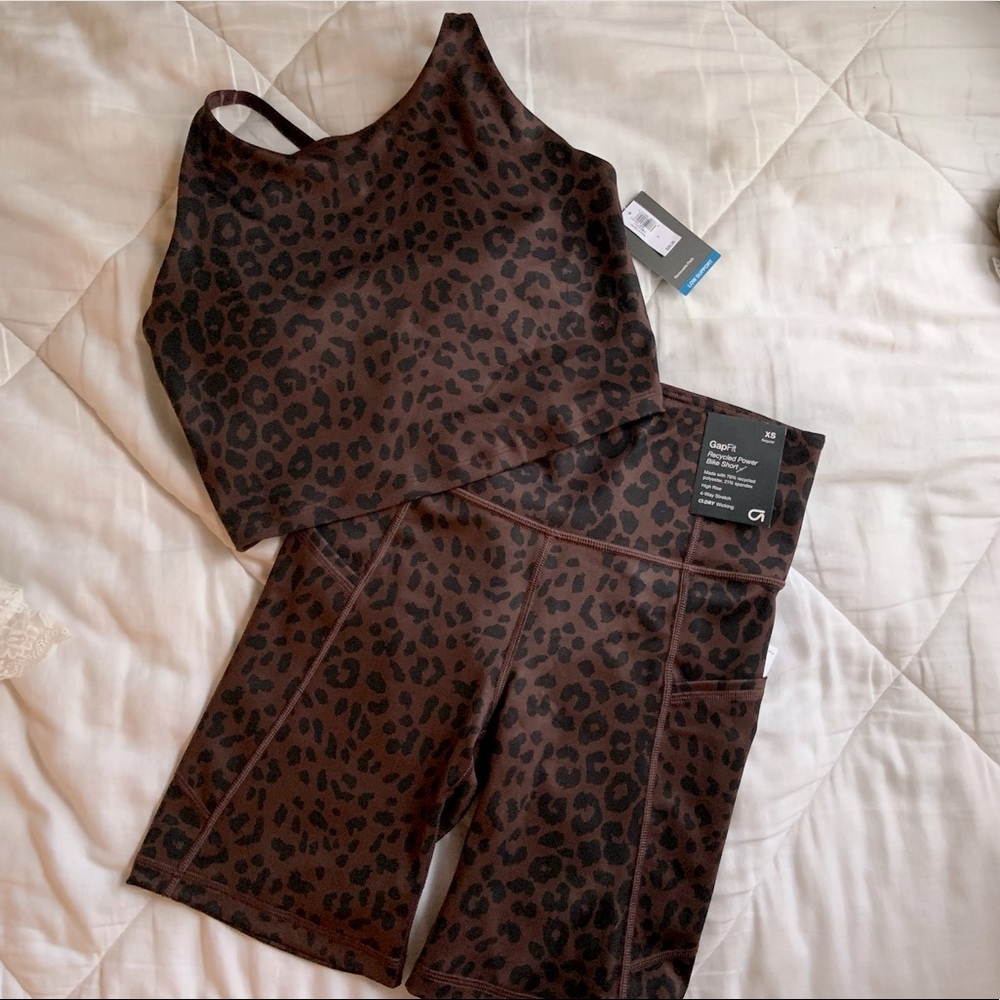 NWT workout tank & biker short set